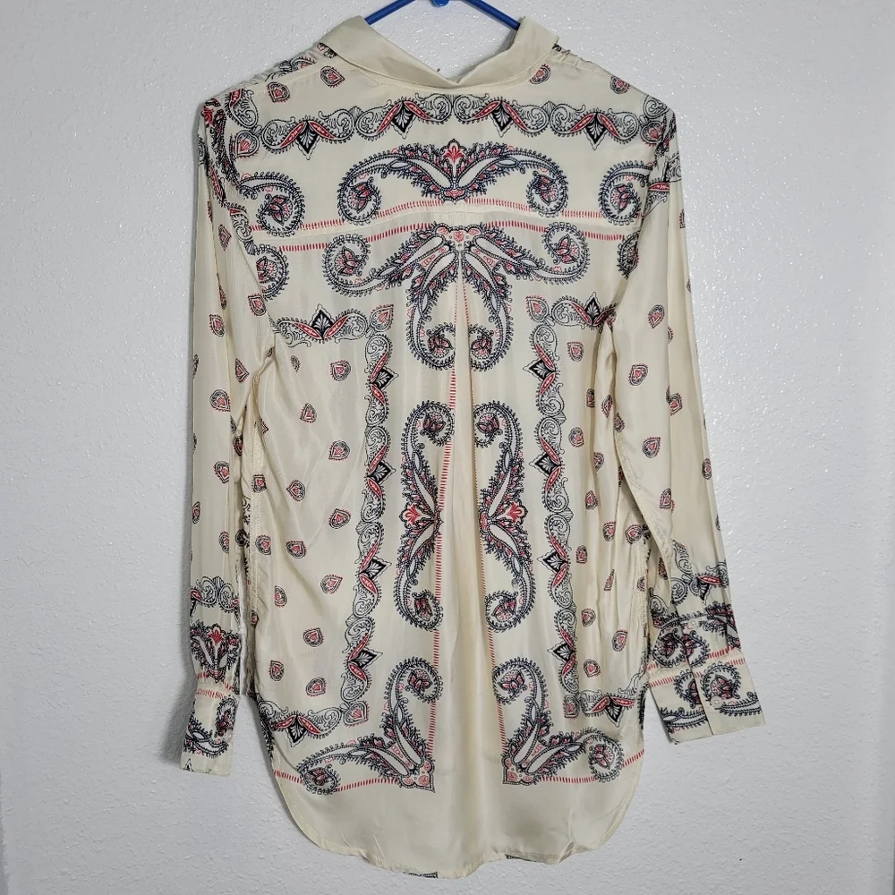 J Crew Drapey paisley-print shirt CD037 NWT Size XXS